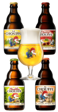 Pack Chouffe 4 Cervezas 33 cl 1 Vaso